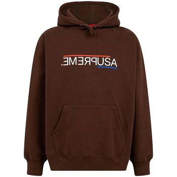 Brown Supreme USA Hoodie | Supreme 129DN